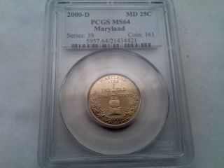 2000 D Pcgs Ms 64 Maryland State Quarter photo