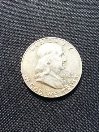 1963 D Benjamin Franklin Silver Half Dollar photo