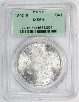 1890 S Morgan Silver Dollar Ms 64 Pcgs (8207) photo