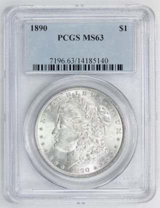 1890 Morgan Silver Dollar Ms 63 Pcgs (5140) photo