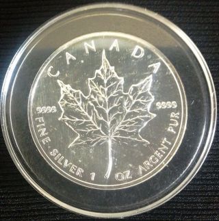 1997 1 Oz Silver Canadian Maple Leaf Coin (lowest Mintage) photo