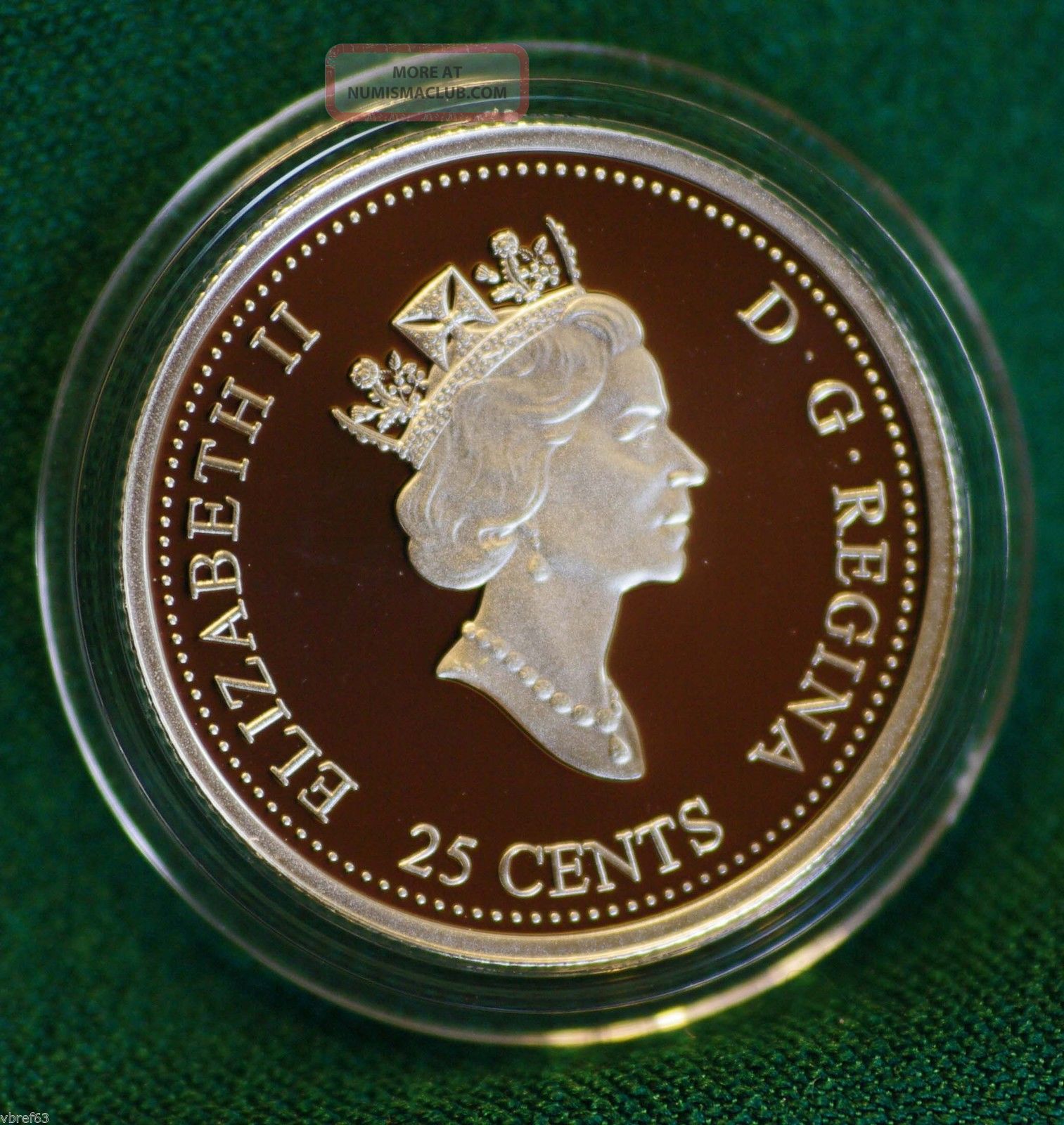 1999 Canada Millennium Sterling Silver Quarter For August In Proof Finish