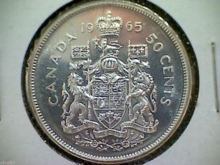 1965 Canada 50 Cent Coin Prooflike Half Dollar photo