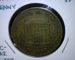 1842 Province Of Canada 1/2 Penny Bank Token photo
