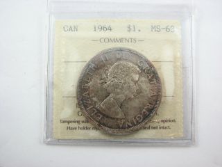 1964 Canada Dollar Ms 63 Iccs A Toning photo