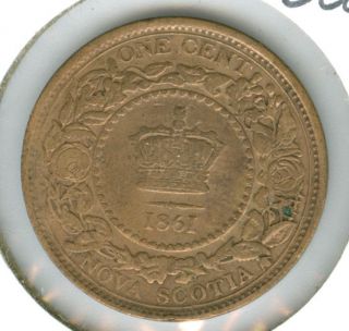 1861 Nova Scotia Cent Lb Vf. photo