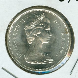 1968 Canada Silver 25 Cents Mid Grade State. photo