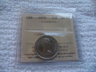 1979 Canada 25 Cents Iccs Certified Ms 65 photo