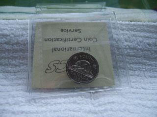 1968 Ms64 Iccs Graded Canadian Nickel photo