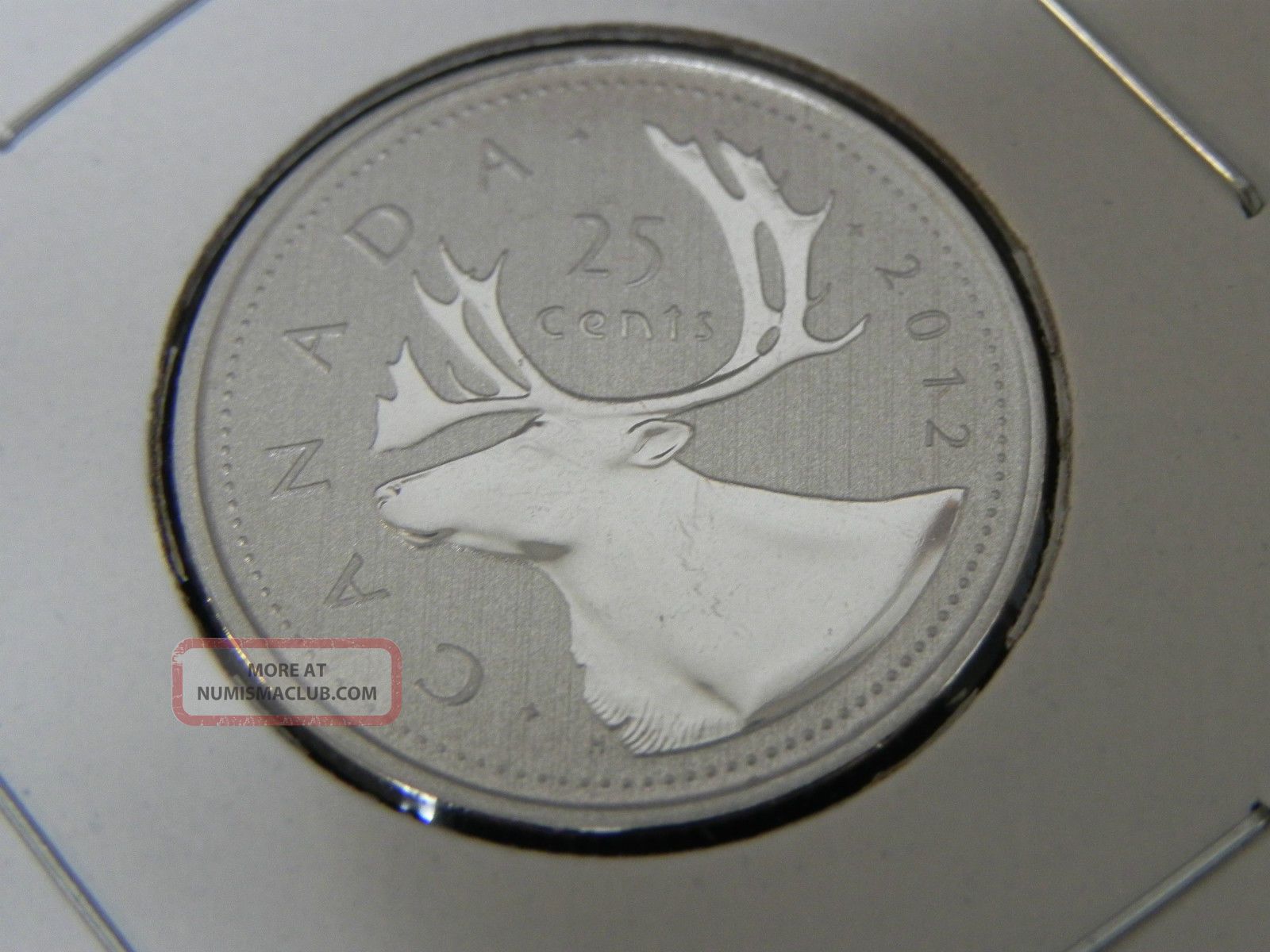 2012 Specimen Canadian Canada Caribou Quarter Twenty Five 25 Cent Coins: Canada photo