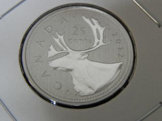 2012 Specimen Canadian Canada Caribou Quarter Twenty Five 25 Cent photo