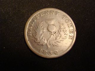 1832 Nova Scotia Half Penny Token Low Cost / Low photo
