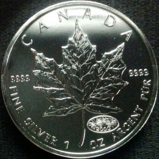 2000 1 Oz Silver Canadian Maple Leaf Coin photo