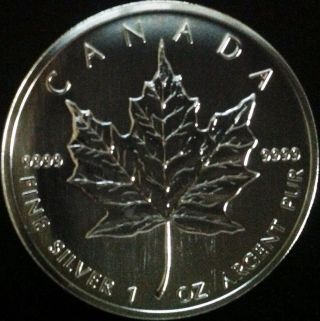 2004 1 Oz Silver Canadian Maple Leaf Coin photo