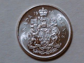 1966 Canada 50 Cents Coin (80% Silver) photo