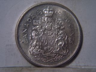 1966 Canada 50 Cents Ef Nick On One Side photo