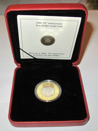 2006 Canada Polar Bear Coin 22k 0.  917 Gold $2 Dollar Proof Mintage 2068 Pc. photo