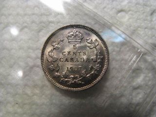 Canada 1907 5 Cent Silver Iccs 63 photo