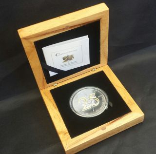 Rare Silver Maple 25 Anniversary Dbl Gilded Coin No.  30 Of 250 photo