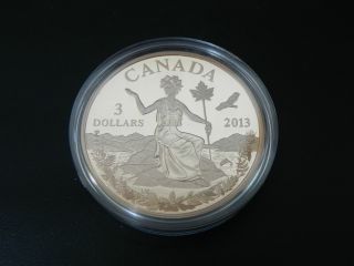 2013 - 1 Oz Fine Silver Coin - Canada: An Allegory - Mintage: 8,  500 photo