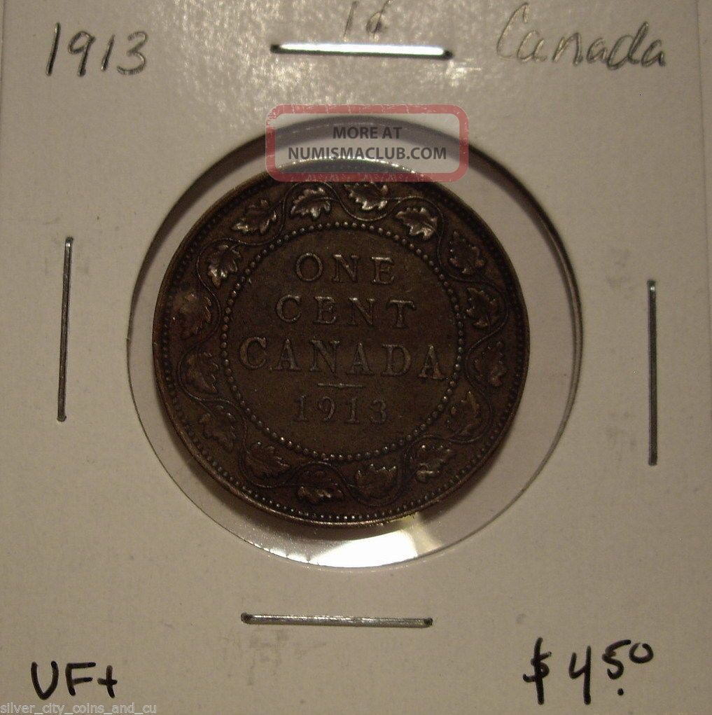 Canada George V 1913 Large Cent - Vf+ Coins: Canada photo