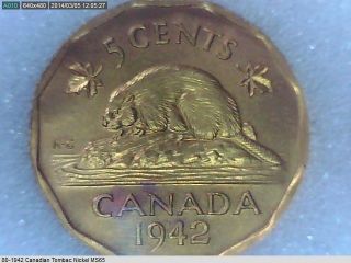 1942 Canadian 5 Cents Ms - 65 photo