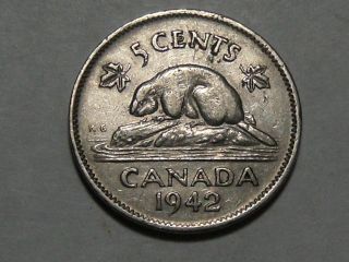 1942 Canadian Nickel 3106a photo