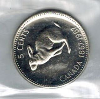 Canada 5 Cents 1967 Rabbit Nickel Error Rotated Dies 90 Degrees Iccs Sp 64 photo