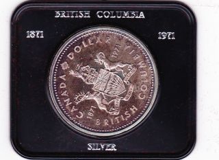 1971 Canadian Dollar British Columbia Silver Proof photo