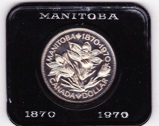 1970 Canadian Dollar Manitoba Silver/nickel Sp photo