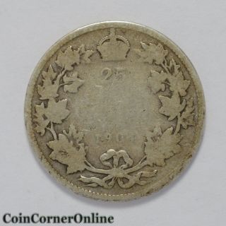 1904 Canadian Silver Twenty - Five Cent (ccx349) photo