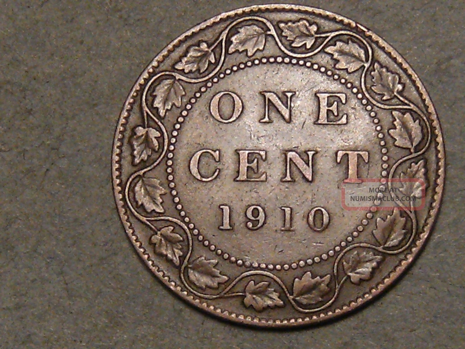 1910 Canadian Large Cent 7202a 1910-canadian-large-cent-7202a