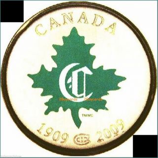 Canada 1909 Canadiens 2009 Habs Emerald Jersey 50 Cent Colorized Coin Unc photo