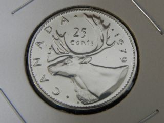 1979 Specimen Unc Canadian Canada Caribou Quarter Twenty Five 25 Cents photo