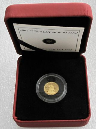 2007 Canada 9999 Gold Coin 50 Cents 1/25 Oz Wolf Proof Early Strike 250 photo