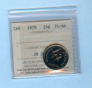 1979,  1980 Canada Twenty - Five Cents Pl Coin photo