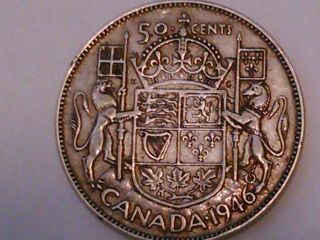 1946 Canada 50 Cents Coin (80% Silver) photo