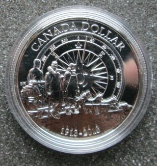 2013 Canada Proof Silver 100th Annv.  Of Artic Expedition Plus Collector Card photo