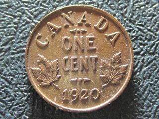 Canada Higher Grade 1920 Au+ Small Cent photo