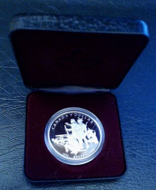 1990 S$1 H.  Kelsey Dc (proof) Canada Silver Dollar Km 170 Box photo