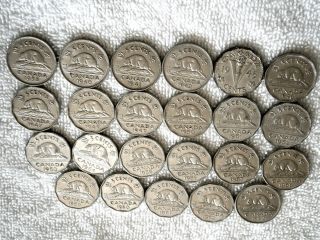 Canada: 23 Different Dates 5 Cents 1938 - 1963 Very Fine+ To About Uncirculated photo