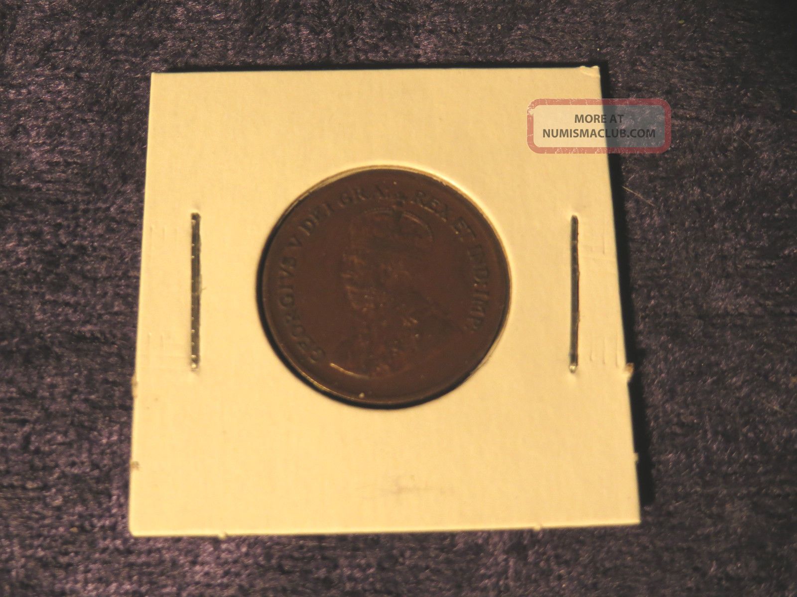 Canada 1929 V Cent Antique Bronze Copper Penny Coin Flip