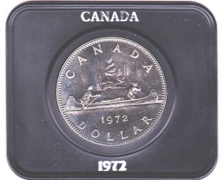 1972 Canadian Dollar Canada Nickel Unc With Case photo