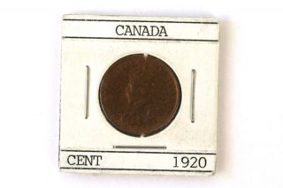 1920 Canada 1 Penny Large Cent Canadian One George V Coin photo