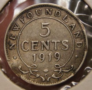 1919 - C 5 Cents -.  925 Silver &.  035 Oz Asw - 100,  084 Mintage - Fine photo