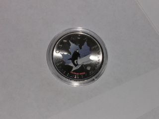 2014 Canadian Wildlife 1 Oz Colored Silver Maple Leaf Series - Orca photo