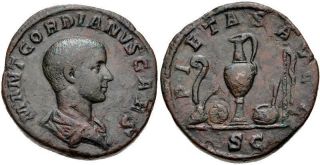 Gordian Iii As Caesar Sestertius Under Pupienus And Balbinus 237/238 Ad Ngc Rare photo