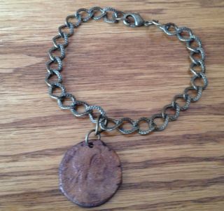 Ancient Roman Coin Bracelet - Antique Bronze 7 - 1/2 