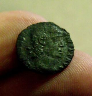 Ancient Roman Bronze Coin.  Constans.  337 - 350 Ad.  14mm.  Vot Xxx Mvlt Xx photo