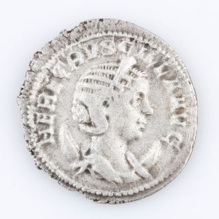 Herennia Etruscilla Wife Of Trojan Decius (250 - 51 Ad) Silver Antoninianus photo